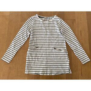 Merona Women’s Pullover Shirt Striped Blouse Long Sleeve Size XS Zipper Pockets